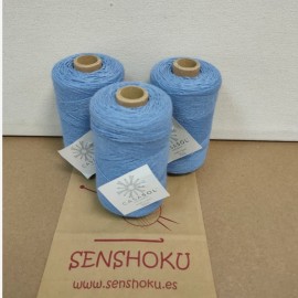 Pack de 3 bobinas de Veggie Wool Petite color azul