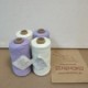 Pack Veggie Wool: 2 bobinas lila (250g) + 2 bobinas marfil (250g)