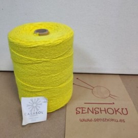 1 bobina de 1Kg de Veggie Wool en color amarillo neón