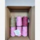Pack de 6 conos de algodón orgánico Detox M - 4 rosa blush + 1 malva + 1 camel