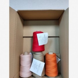 Pack de 4 conos de algodón orgánico Detox M - 1 camel + 1 rosa nude + 1 rojo + 1 caldera