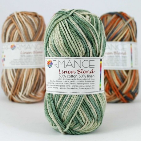 Linen Blend 9090 - multi verde