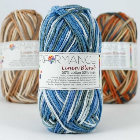 Linen Blend 9159 - multi azul